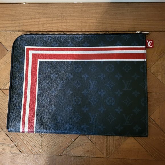 Authentic LOUIS VUITTON M61679 Monogram Cobalt Pochette Jour GM - Picture 1 of 16